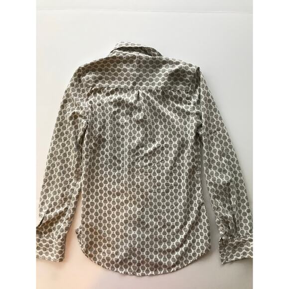 Merona Button Up Long Sleeve Shirt Gray Air Balloon Print - Picture 9 of 14